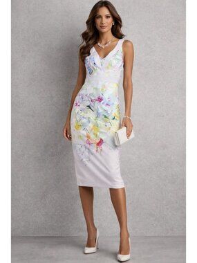 Ted Baker 3 Dress Arienne Hanging Gardens Floral Bodycon US Size 8 Spring Summer